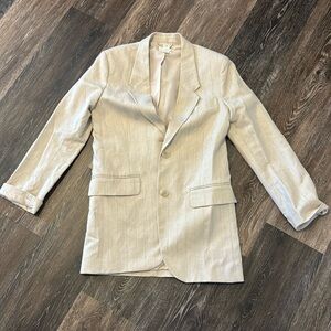 H&M Blazer - Women’s Oversized Tan with pin stripes